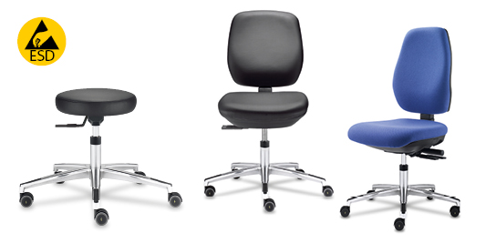 ESD - Werkstoelen en -krukken