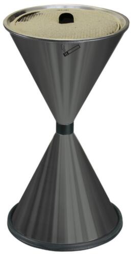 Staande asbak in zandlopervorm