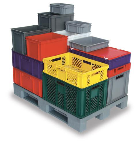 Euronorm stapelcontainers Basic met versterkte geribbelde bodem, blauw, inhoud 13 l