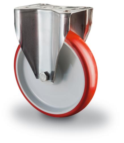 BS-ROLLEN Polyurethaan wiel met RVS behuizing