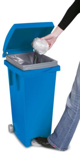 Verrijdbare pedaalemmer met 80 l inhoud