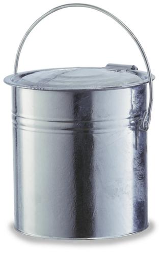 Verzinkte vuilnisemmer met scharnierdeksel