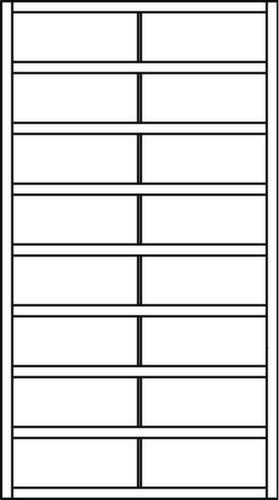 PAVOY Vakkenstelling Basis, breedte 1000 mm, 16 vakken