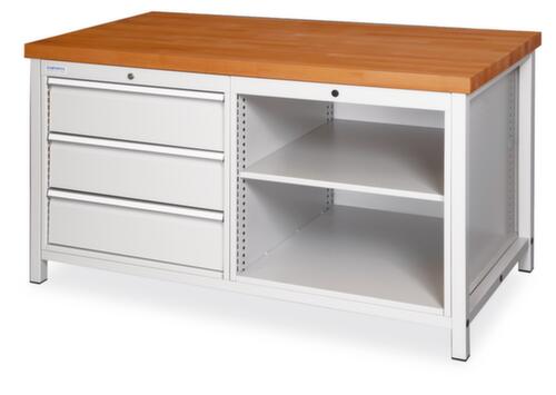 Bedrunka + Hirth Werkbank frame in veel kleuren en blad in verschillende soorten verkrijgbaar