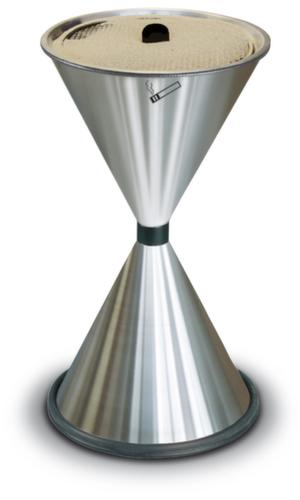 Staande asbak in zandlopervorm