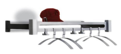 Wandkapstok Montana, met 1 kledingstang en 1 hoedenplank, zilver/antraciet