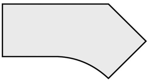 Gera Hoekbureau Pro met 4-voetonderstel en blad van fijnspaanplaat