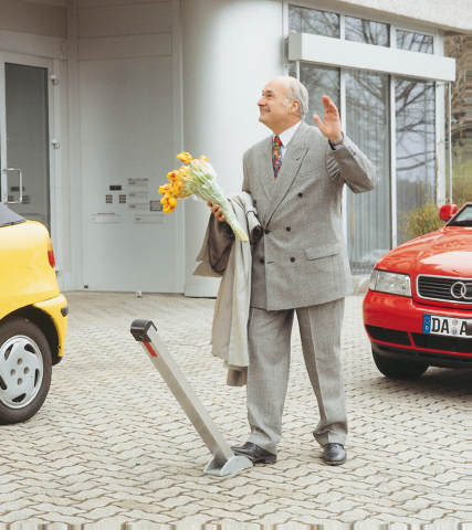 Moravia Afzetpaal, hoogte 950 mm, voor vastschroeven