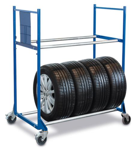 VARIOfit Bandenwagen voor 8 banden, draagvermogen 300 kg, 2 etages