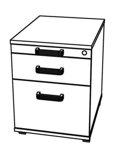 Rolcontainer Terra Nova met HR uittrekbaar, 1 lade(n), wit/wit