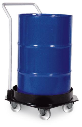 Verrijdbare PE-opvangbak voor vaten van 220 liter
