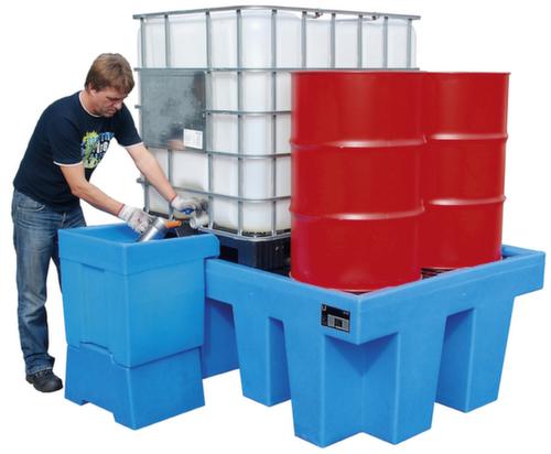 Aan alle zijden onderrijdbare PE-opvangbak WPA-PE