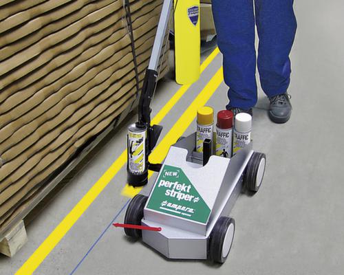 a.m.p.e.r.e. Vloermarkeerinrichting voor spuitverf