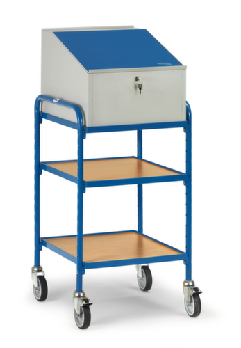 fetra Mobiele lessenaar, RAL5007 briljantblauw/RAL7035 lichtgrijs