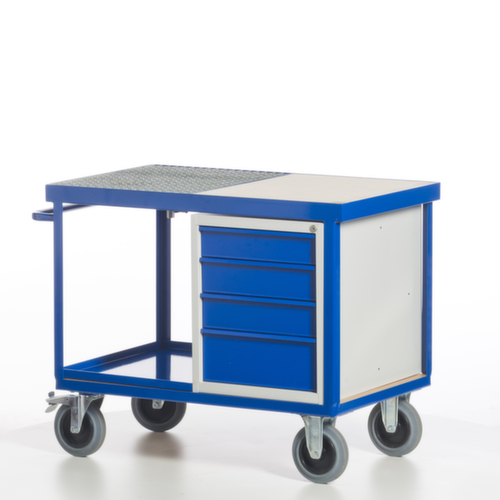 Rollcart Milieu-werkplaatswagen met oliedichte kuip en rooster, draagvermogen 600 kg, laadvlak lengte x breedte 1150 x 700 mm