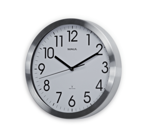 MAUL Draadloze wandklok, met Arabische cijfers en strepen, Ø 300 mm