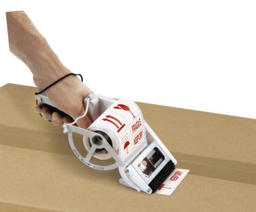 Handbediende etiketdispenser Towa, nuttige breedte 100 mm