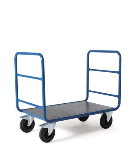 Dubbele kopwandwagen van buismateriaal met anti-slip laadvlak