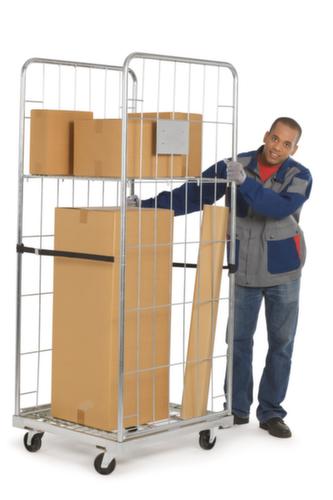 Gegalvaniseerde rolcontainer met gaaswanden, draagvermogen 500 kg, lengte x breedte 720 x 805 mm