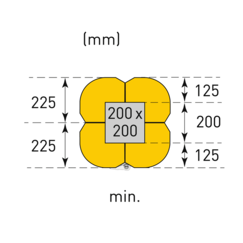 Moravia Zuilbescherming MORION, hoogte x breedte 1100 x 450 mm