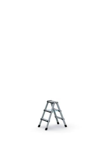 ZARGES Ladder Comfortstep B met beklede randen, 2 x 3 traanplaat treden met bekleding