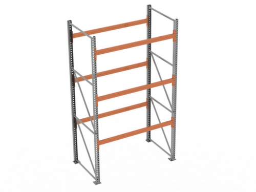 META Palletstelling MULTIPAL voor 8 pallets, 1995 mm breed, 4 opslagniveaus