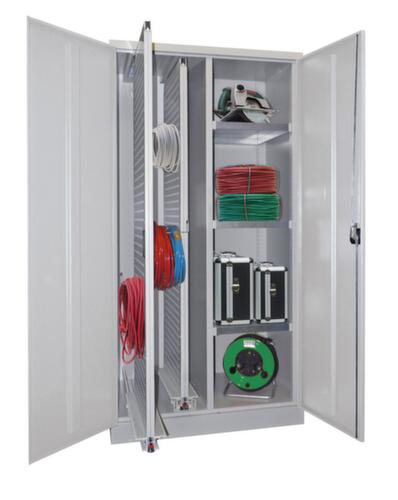 PAVOY Verticale kast lichtgrijs met praktische uitrusting