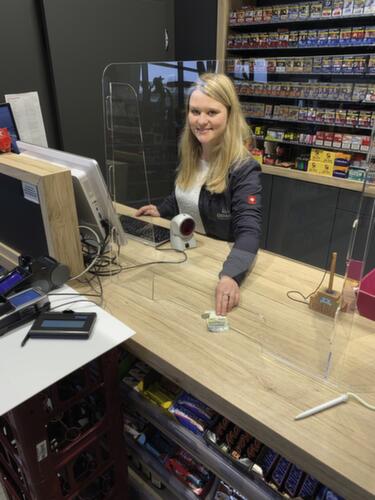 Hygiënescherm met doorgeefopening