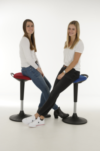 Lotz Multibeweegbare stahulp, zithoogte 600 - 860 mm, zitting zwart