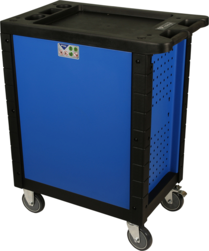 BLAUW/ZILVER Werkplaatswagen met 7 laden en 207 premium gereedschappen