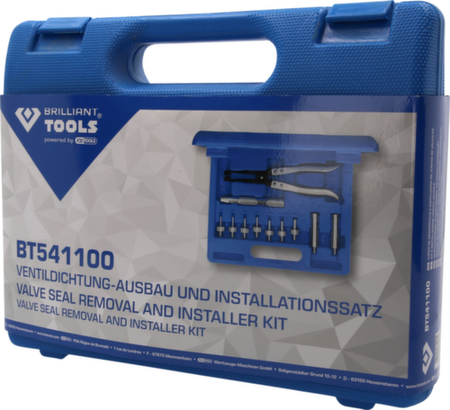 Montage- en demontageset voor klepsteelafdichting