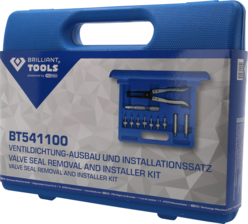 Montage- en demontageset voor klepsteelafdichting