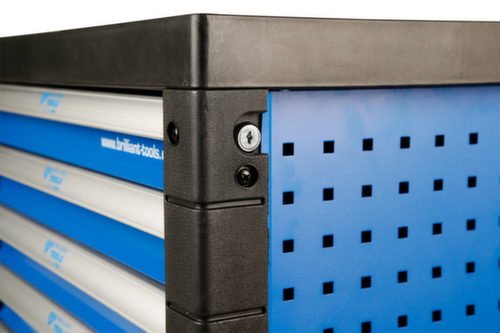 BLAUW/ZILVER Werkplaatswagen met 7 laden en 207 premium gereedschappen