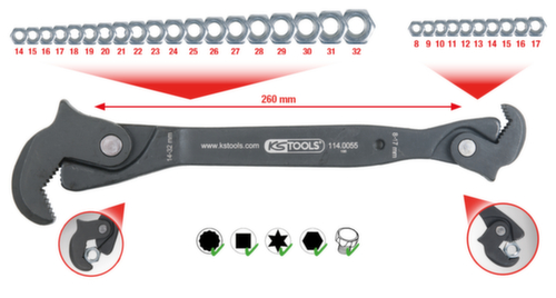 Eenhandige multifunctionele sleutel