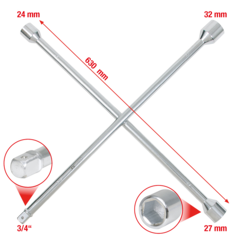 Wiel kruissleutel voor vrachtwagen
