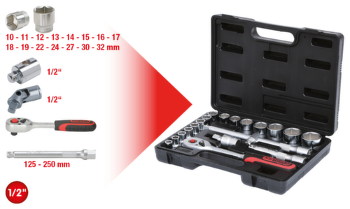 1/2" dopsleutelset