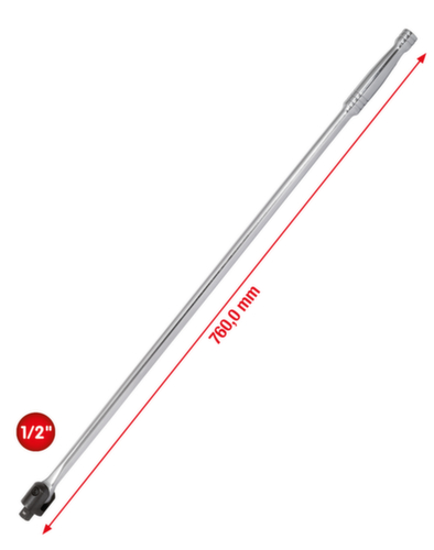 1/2" CHROMEplus scharnierende insteekhandgreep