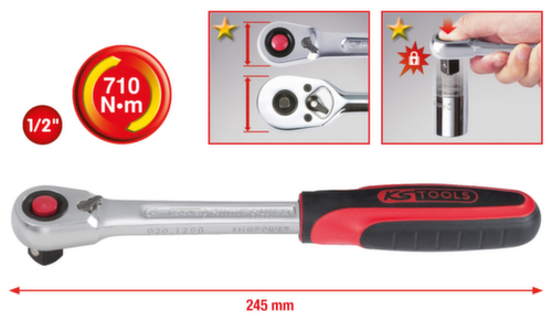 1/2" SlimPOWER omkeerbare ratel