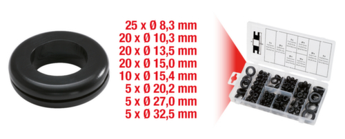 Assortiment rubberen doorvoertules