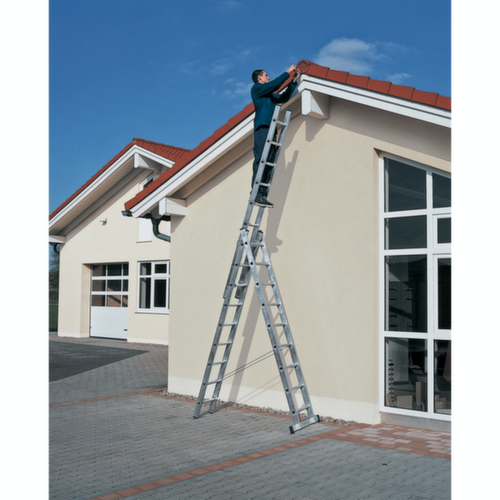 ZARGES Multifunctionele telescoopladder Skymaster DX, 3 x 10 driehoekige sporten