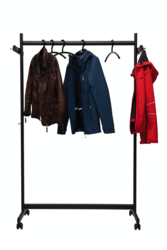 garderoberek MAULsamba met 2 extra hakenlijsten, met 8/2 haken, RAL9004 signaalzwart