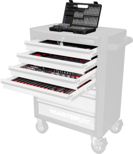 Universele systeeminbouwset voor 4 laden met 515 premiumgereedschappen