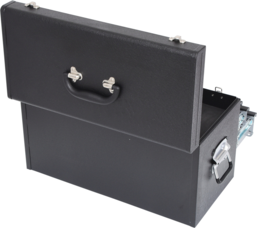 Gereedschapskist met 3 laden-zwart