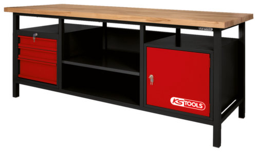 XXL werkbank met 3 laden en 1 deur