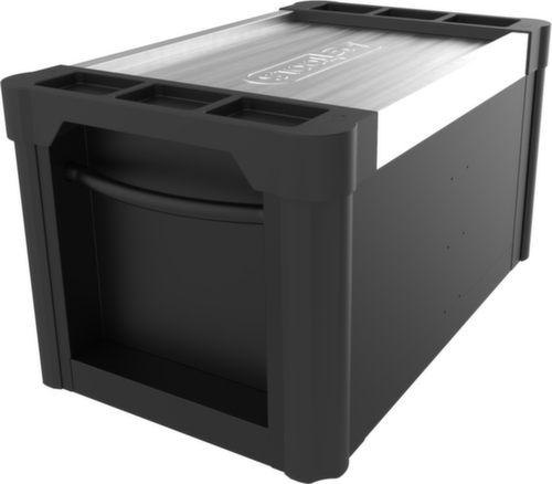 PERFORMANCEplus BLACK/ROT Werkplaatsaanbouwwagen met 4 laden