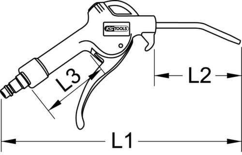 Universeel perslucht afblaaspistool