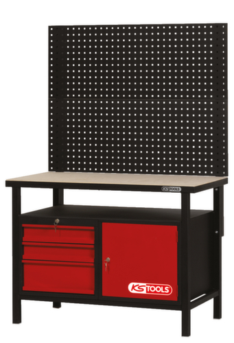 Werkbank met 3 laden en 1 deur