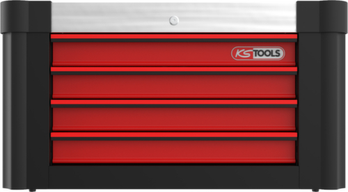 PERFORMANCEplus BLACK/ROT Werkplaatsaanbouwwagen met 4 laden