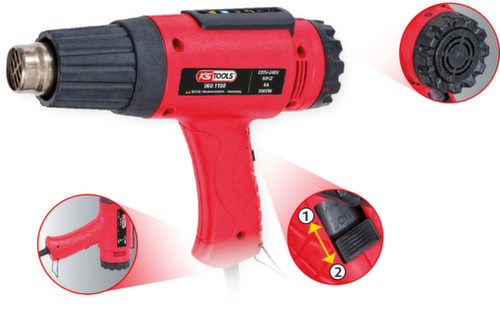 Set heteluchtgereedschap incl. 4 opzetstukken