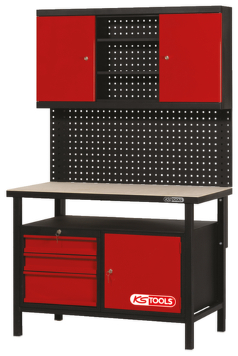 Werkbank met 3 laden en 1 deur